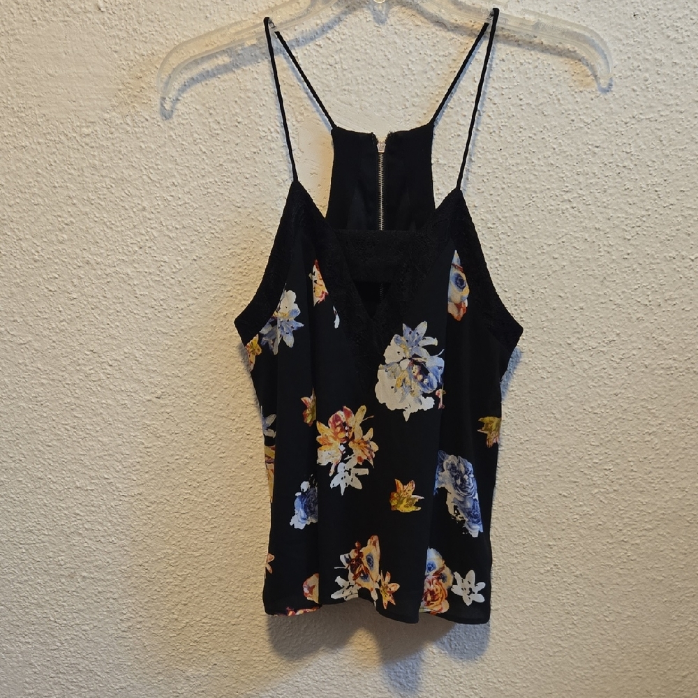 B10 Floral Black Camisole Top Express Sx Xs